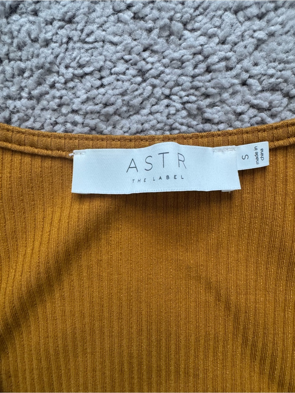 Astr Wrap-Front Ribbed Top - Picture 2 of 4